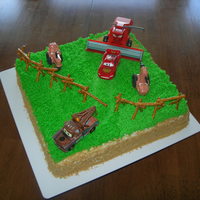 Scene From Cars This cake was for my son's fourth birthday. We'd already make one Cars cake for him, so we wanted something different. My husband...