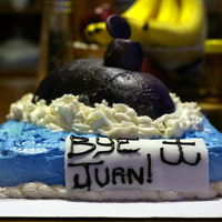 Submarine Going Away Cake This is a cake I made for my brother who joined the Navy and is leaving for basic training. He is supposed to work on a submarine...