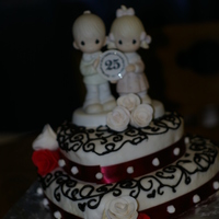 25Th Anniversary this was a test cake that I did for my parent's 25th anniversary.