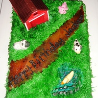 Down On The Farm This is the first cake I've made using fondant animals. I know there are lots of mistakes, but I am still proud, as I decided to &quot...