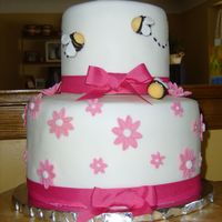 Spring Cake all decorations made out of fondant except the ribbon.