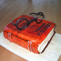 Book! book made cover made from fondant and painted, glasses are non edable