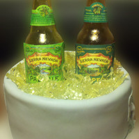 21St Birthday Cake First time making Sugar beer Bottles!
