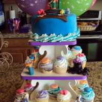 Little Mermaid Cupcake Tower 