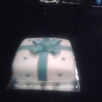 Hearts And Bow. 10" birthday cake for a friend.