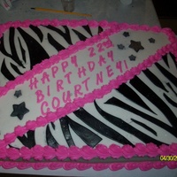 Zebra Stripes mmf zebra stripes buttercream frosting sprinkled with disco dust this cake was inspired by another cc'er not sure who but thank you so...