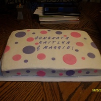 Pink/purple Polka Dot Baptism Cake this cake was done for two little girls that were being baptized the mother wasn't "really" religious so she just opted for...