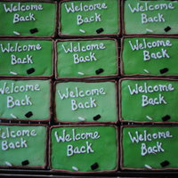 Back To School Cookies Saw these on here made by someone else and they were so cute so I made them for my son's first day of Grade 2.