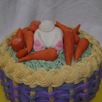 Carrot Cake Fondant carrots and bunny bum. Basketweave in BC. Thanks for all the inspiration!