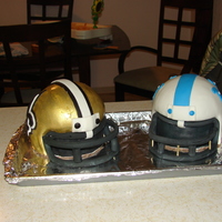 Super Bowl 2010 First time making Helmets! what do you think?