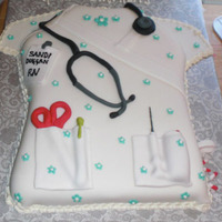 Nurse Graduation Chocolate and Vanilla cake with Indydebi's buttercream. Topped with fondant and decorations are fondant, also. I had been hoping i&#...
