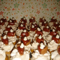 Pimpkin Pie Cupcakes Pumpkin cupcakes with pumpkin pie spice buttercream and fondant slices of pie.