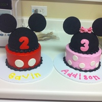 M-I-C-K-E-Y.... Brother/Sister joint birthday parties. Thanks for the inspiration MSLRAC