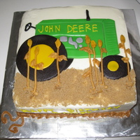 John Deere Carrot cake and decorators cream cheese frosting