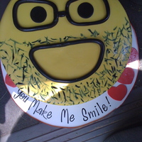 Happy Cake made for my husbands friend, he missed his wife