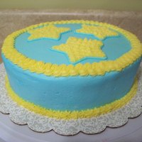 First Cake This was the first cake that I made in class. I was SO proud of this cake! :)