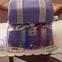 Treasure Chest, Candies Made this cake for my hubby's niece it was a nightmare to put it together it was my first time and wanted to have the treasure chest...