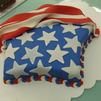 Flag Cake This was my final cake from the Wilton course 4 class. Fondant is fun to work with, almost like playdoh. :)