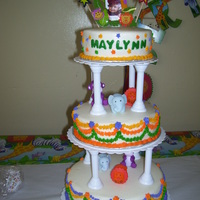 Jungle Animal Cake 2 tier cake