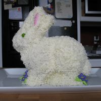 3D Bunny My mother gave me the 3D bunny pan from Williams-Sonoma as an Easter gift. Just love how he came out, but fur is a pain!