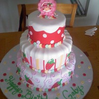 Strawberry Shortcake Did this one for a family member..... this was my second three tier cake...lol I thought the strawberries looked like chilli peppers.