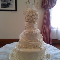 My First Wedding!!! This was a total nightmare..... this was my first wedding and my first topsy turvy cake. Not very smart of me to take this order. Anyway it...