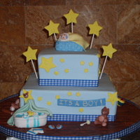My First Baby Shower This is a replica of another cake I added my own little decorations. And this was also my first square cake, I actually found it easier to...