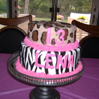 Animal Print Cake 