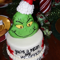 The Grinch Christmas Cake Cake my niece and I did for my sisters Christmas party. The grinch is RKT and we ran out of time so we threw the cake together! Thanks for...