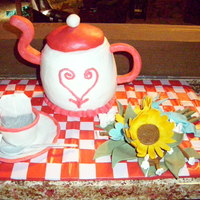 Tea Pot And Flowers 