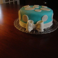 My Second Cake For my second cake, I went wild and crazy and attempted a bow! ;)