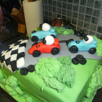 Racing Car Track Cake A racing car cake