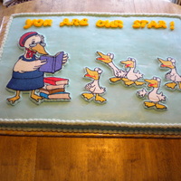 Mother Goose This cake was for the Principal who was retiring after many many years of service to the school. The cake was large as it had to feed the...
