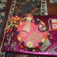 16Th Birthday Cake My daughter's 16th birthday cake. Buttercream with fondant decorations. I made the shoe from a template from CC. Hope you like it