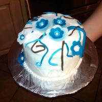 Blue Flowers A "Get Well Soon" cake for a friend.