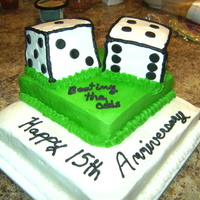 Dice Anniversary For a couple who married in Reno, California. Beating the odds Happy 15th Anniversary.