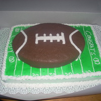 Groom Cake Made this for my sister-in-law's wedding a Football and field for her hubby