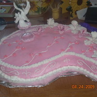Bridal Shower Cake Made this for my sister-in-law's bridal shower, her wedding theme was pink so I made it all pink including the cake