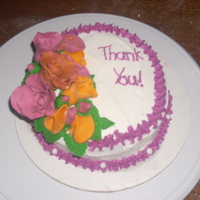 Thank You Cake made this for a friend how help me when I really needit it......... She loved it and so did her co-workers