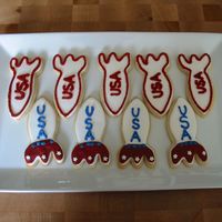 Rocket Cookies Sugar cookies w/ royal icing