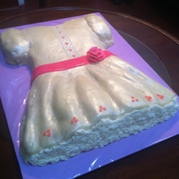 Baby Ester Dress Baby Shower 2011 on day before Easter. Cake was requested as Brandy soaked cake. MIxture of Buttercream and cake scraps to build up cake to...