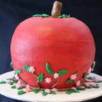 Apple Birthday Cake Made this cake for my Mom's 86th Birthday. Made with 4 10" rounds and then carved. Buttercream icing.