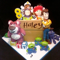 Toy Story 3 toy story 3 cake for 8 y.o. birthday girl. thanks for looking and all the ideas! lotso, potatoes, peas in a pod, & stretch are rkt -...