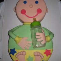 Baby Shower Cake With Bottle 