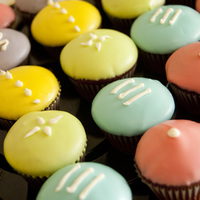 Mini "petit Fours" Cupcakes Got the idea from the book "Hello Cupcake" and I think they turned out great!Took them in to work for a co-workers birthday.