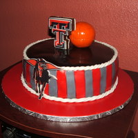 Tt Cake This was for a friend who want it a cake for his son they are fans of Texas Tech so that was the theme request. the cake is cover in...