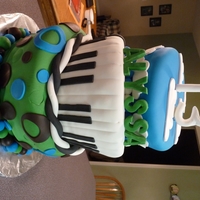 First...and Last....topsy Turvy B-Day Cake! This is for my daughter's 13th birthday. She liked the topsy turvy idea, so I decided to go for it. I followed the directions found...