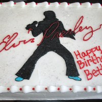 Elvis Presley Birthday cake for Elvis Fan