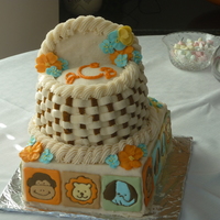 Baby Bassinet It worked! It actually worked!! One of my grand ideas actually panned out for me. The animals on the bottom were made out of color flow and...