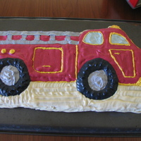 Firetruck This was a "cheat" cake as I used a form pan then just decorated it.